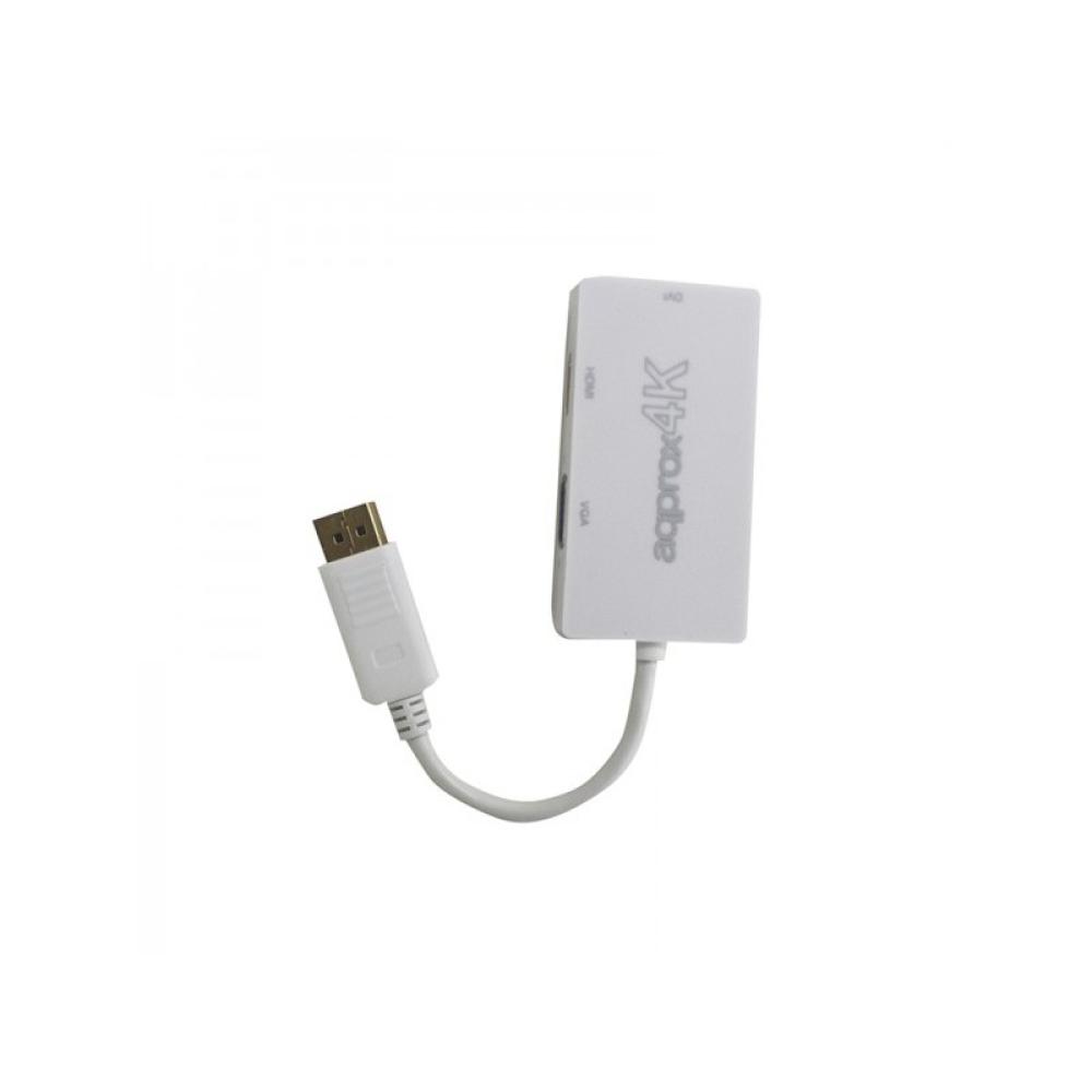Approx - appC37 DisplayPort VGA + HDMI + DVI Blanco