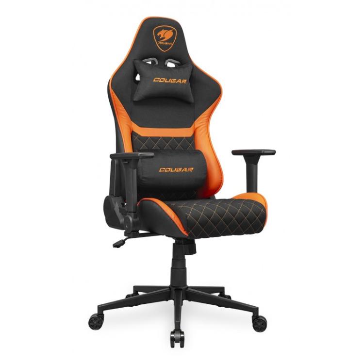COUGAR - CGR-A2F Silla para videojuegos universal Asiento acolchado tapizado Negro, Naranja