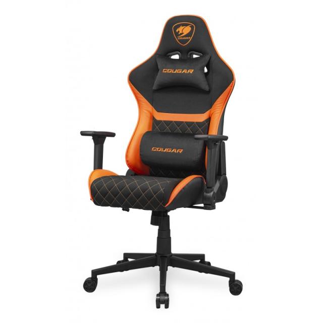 COUGAR - CGR-A2F Silla para videojuegos universal Asiento acolchado tapizado Negro, Naranja