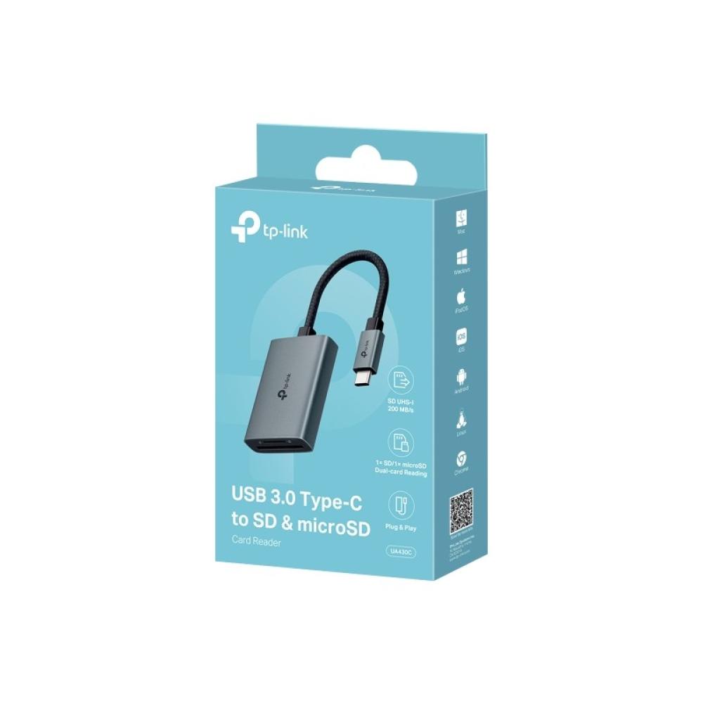 TP-Link - UA430C lector de tarjeta USB 3.2 Gen 1 (3.1 Gen 1) Type-C Gris