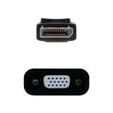 Nanocable - Conversor DisplayPort a sVGA, DisplayPort/M-sVGA/H, Negro, 15 cm