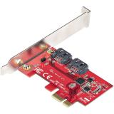 StarTech.com - Tarjeta PCIe SATA - Tarjeta PCI Express Controladora de 2 Puertos SATA de 6Gbps - de Perfil Completo o Bajo - Tar