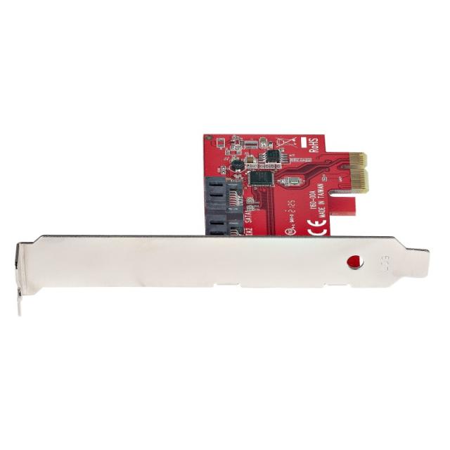 StarTech.com - Tarjeta PCIe SATA - Tarjeta PCI Express Controladora de 2 Puertos SATA de 6Gbps - de Perfil Completo o Bajo - Tar