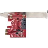 StarTech.com - Tarjeta PCIe SATA - Tarjeta PCI Express Controladora de 2 Puertos SATA de 6Gbps - de Perfil Completo o Bajo - Tar