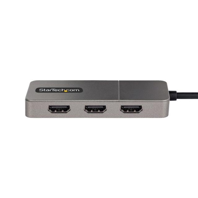 StarTech.com - Adaptador USB-C de 3 Puertos Multimonitor - Hub MST USB Tipo C a 3 Puertos HDMI - Divisor Multiplicador DP Triple