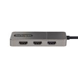 StarTech.com - Adaptador USB-C de 3 Puertos Multimonitor - Hub MST USB Tipo C a 3 Puertos HDMI - Divisor Multiplicador DP Triple
