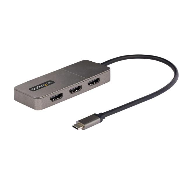 StarTech.com - Adaptador USB-C de 3 Puertos Multimonitor - Hub MST USB Tipo C a 3 Puertos HDMI - Divisor Multiplicador DP Triple