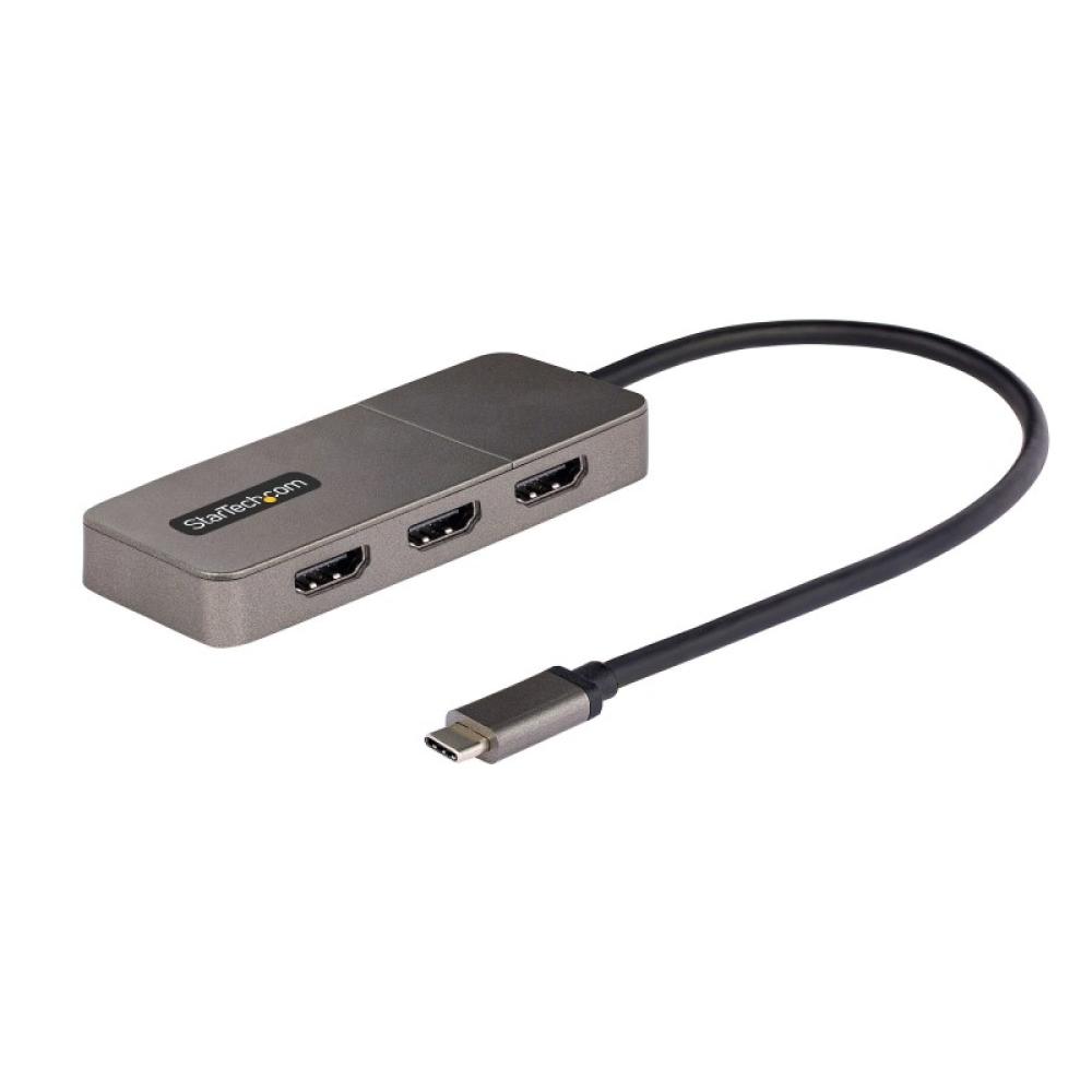 StarTech.com - Adaptador USB-C de 3 Puertos Multimonitor - Hub MST USB Tipo C a 3 Puertos HDMI - Divisor Multiplicador DP Triple