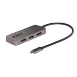 StarTech.com - Adaptador USB-C de 3 Puertos Multimonitor - Hub MST USB Tipo C a 3 Puertos HDMI - Divisor Multiplicador DP Triple
