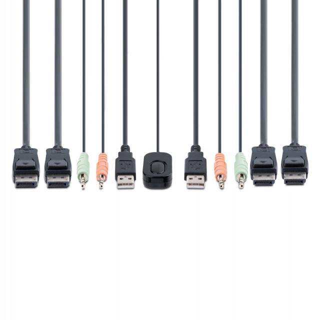 StarTech.com - C2-DD46-UA2-CBL-KVM interruptor KVM Negro