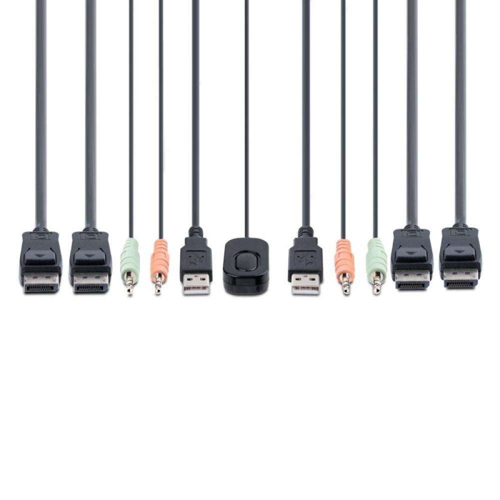 StarTech.com - C2-DD46-UA2-CBL-KVM interruptor KVM Negro