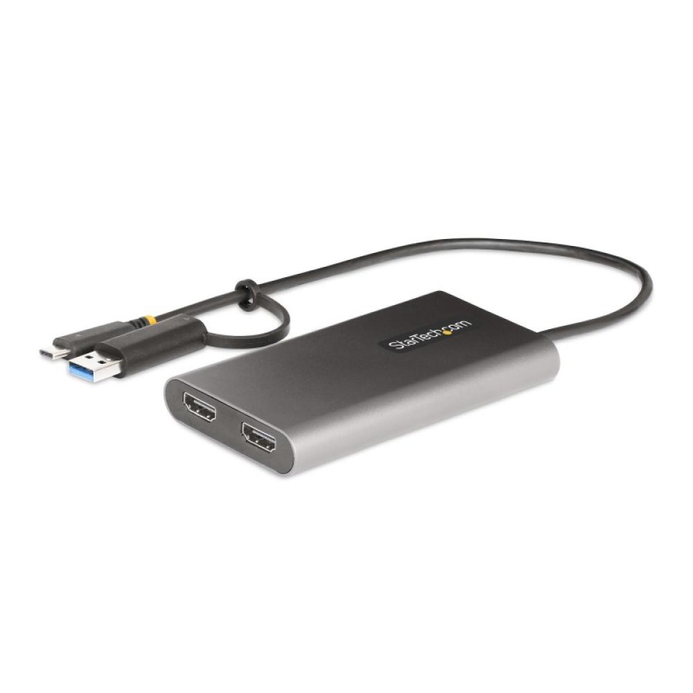 StarTech.com - Adaptador USB-C a HDMI Doble - USB Tipo C a 2 Monitores HDMI - 4K 60Hz - Entrega de Alimentación PD de 100W con P