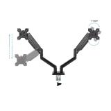 TooQ - DB1434TNR-B soporte para monitor 86,4 cm (34") Escritorio Negro