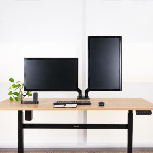 TooQ - DB1434TNR-B soporte para monitor 86,4 cm (34") Escritorio Negro