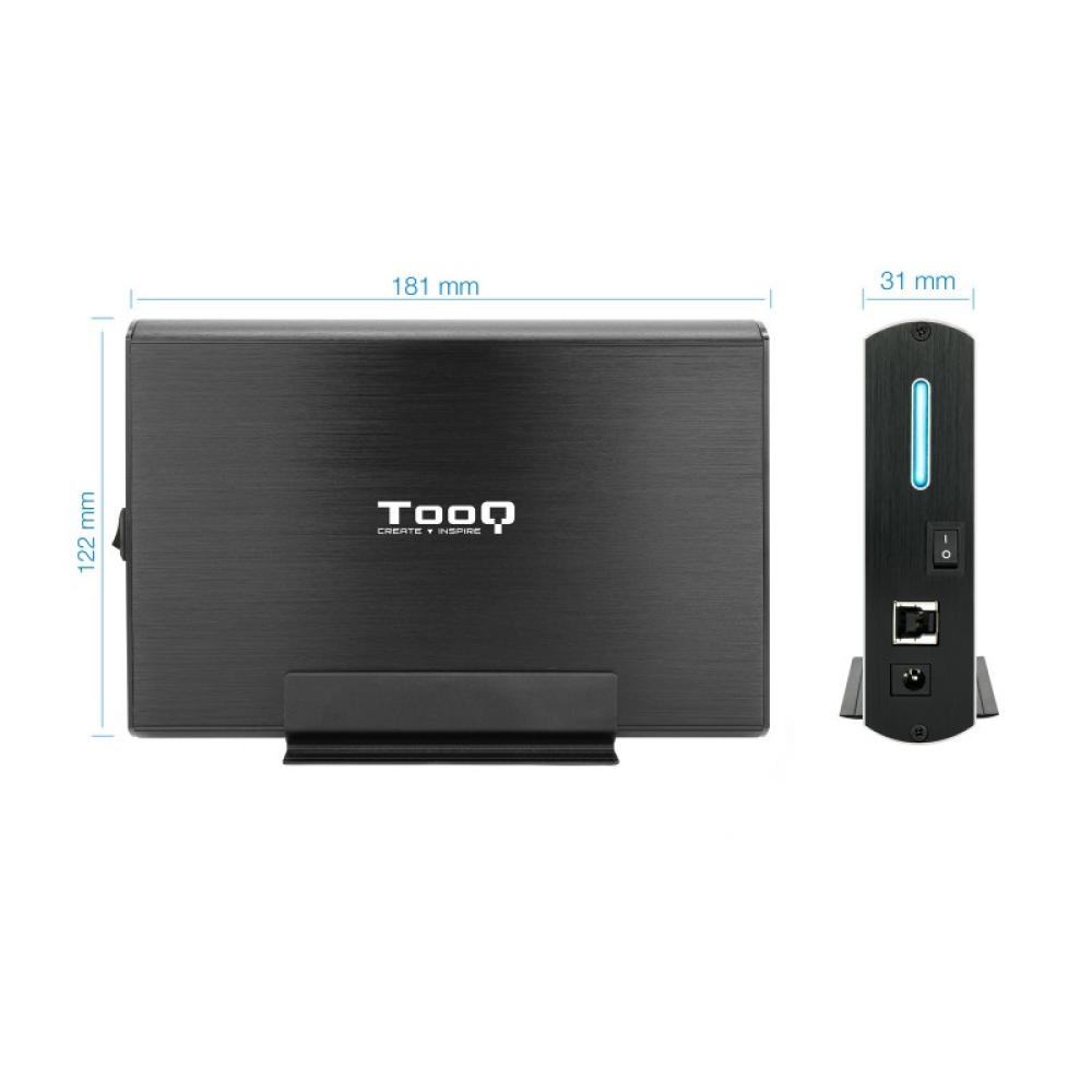 TooQ - TQE-3531B caja para disco duro externo Caja de disco duro (HDD) Negro 3.5"