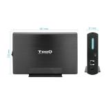 TooQ - TQE-3531B caja para disco duro externo Caja de disco duro (HDD) Negro 3.5"