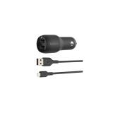 Belkin - BoostCharge Smartphone Negro Encendedor de cigarrillos Auto