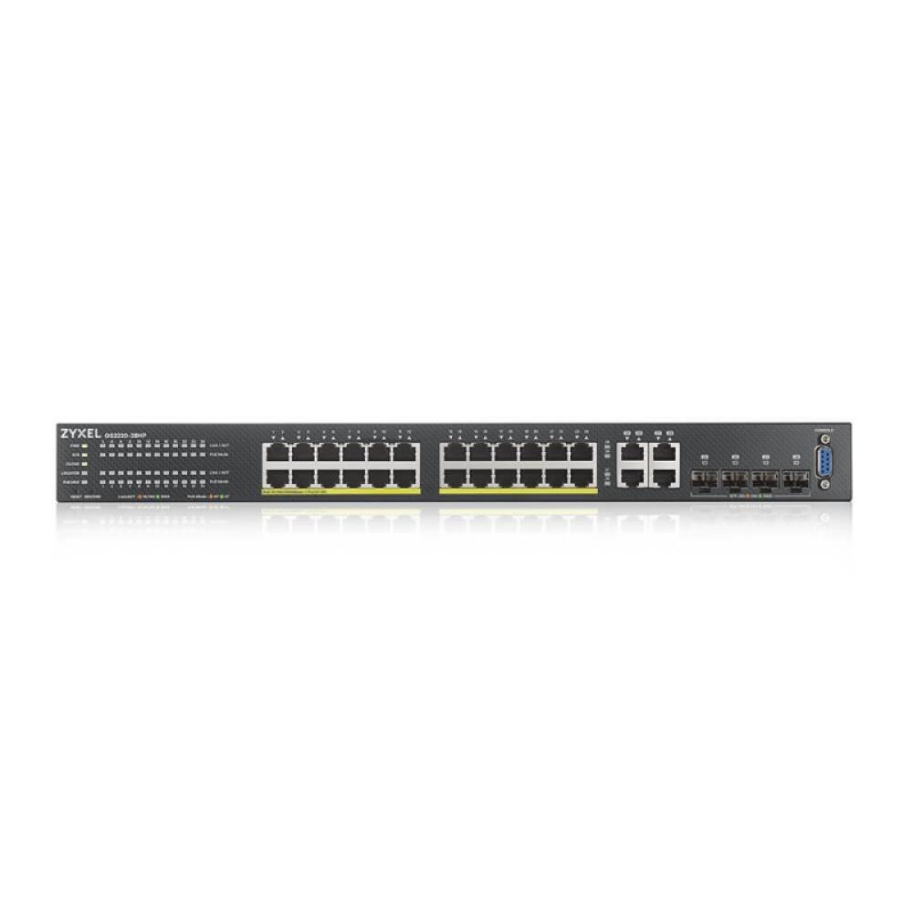 Zyxel - GS2220-28HP-EU0101F switch Gestionado L2 Gigabit Ethernet (10/100/1000) Energía sobre Ethernet (PoE) Negro