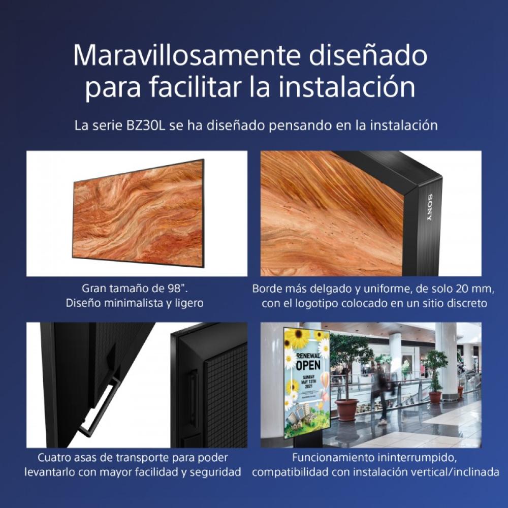 Sony - FW-98BZ30L pantalla de señalización Pantalla plana para señalización digital 2,49 m (98") LED Wifi 440 cd / m² 4K Ultra H