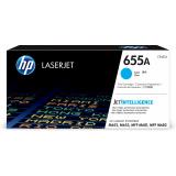 HP - Cartucho de tóner Original LaserJet 655A cian