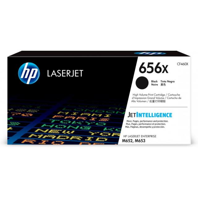HP - Cartucho de tóner Original LaserJet 656X negro de alta capacidad