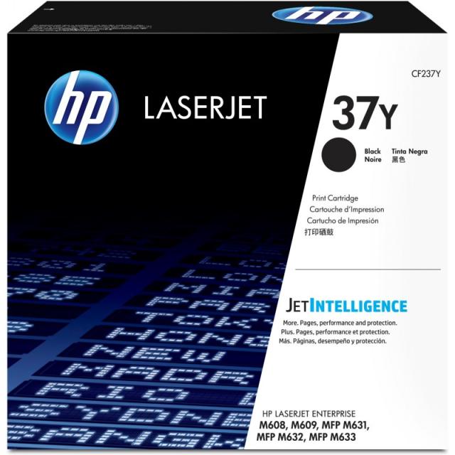 HP - Cartucho de tóner original LaserJet 37Y de capacidad superior negro