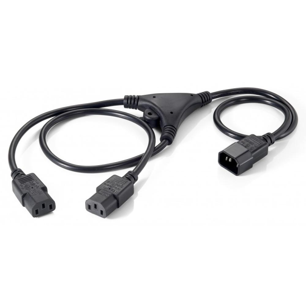 Equip - 112210 cable de transmisión Negro 1,6 m C14 acoplador Acoplador C13 2 x