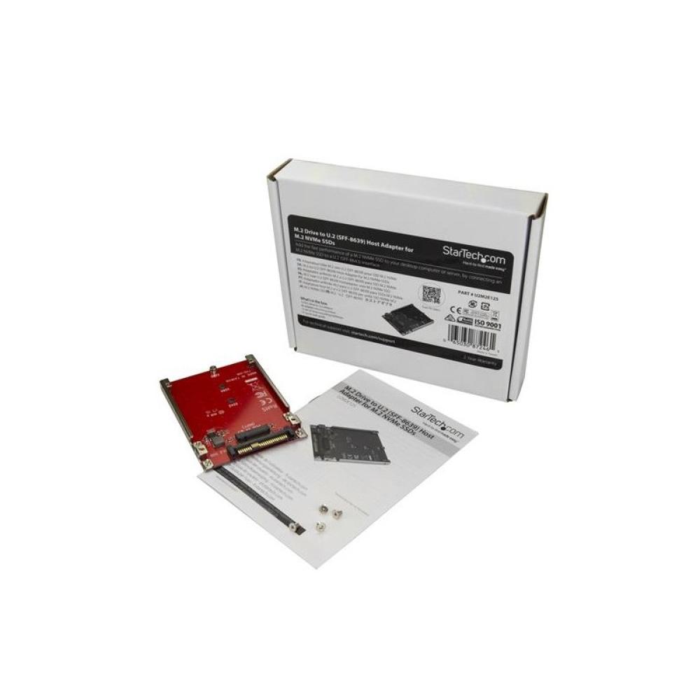 StarTech.com - Tarjeta Adaptador PCI Express M.2 a U.2 SFF8639 para SSD NVMe M.2 - Conversor para SSD M.2 - Tarjeta Anfitrión pa