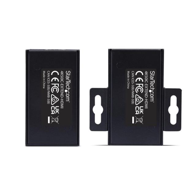 StarTech.com - 4K50IC-EXTEND-HDMI extensor audio/video Transmisor y receptor de señales AV Negro