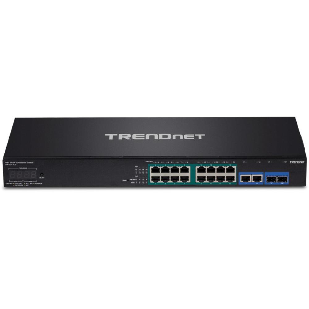 Trendnet - TPE-3018LS switch Gestionado Gigabit Ethernet (10/100/1000) Energía sobre Ethernet (PoE) 1U Negro