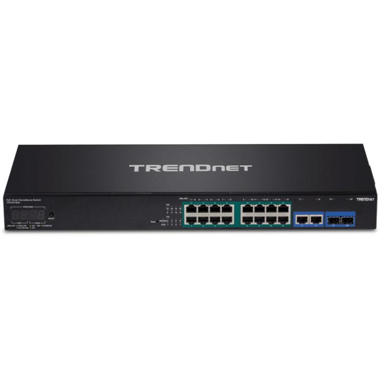 Trendnet - TPE-3018LS switch Gestionado Gigabit Ethernet (10/100/1000) Energía sobre Ethernet (PoE) 1U Negro