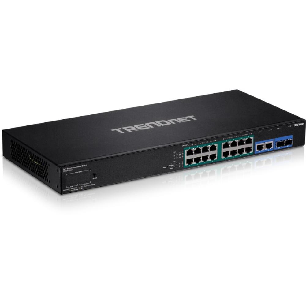 Trendnet - TPE-3018LS switch Gestionado Gigabit Ethernet (10/100/1000) Energía sobre Ethernet (PoE) 1U Negro