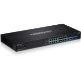 Trendnet - TPE-3018LS switch Gestionado Gigabit Ethernet (10/100/1000) Energía sobre Ethernet (PoE) 1U Negro