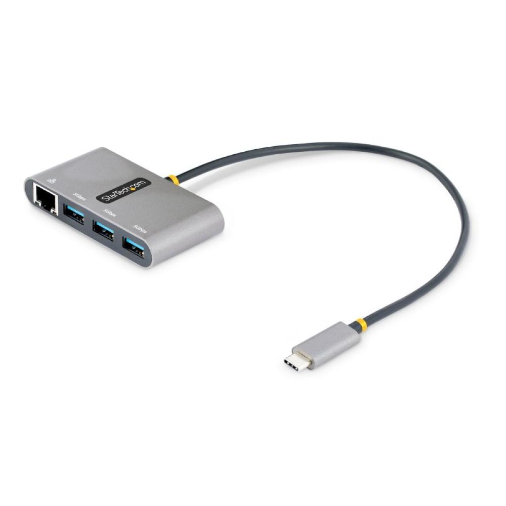 StarTech.com - Hub Adaptador USB-C con Ethernet de 3 Puertos USB-A - Red Ethernet Gigabit RJ45 - USB 3.0 5Gbps - Alimentado por