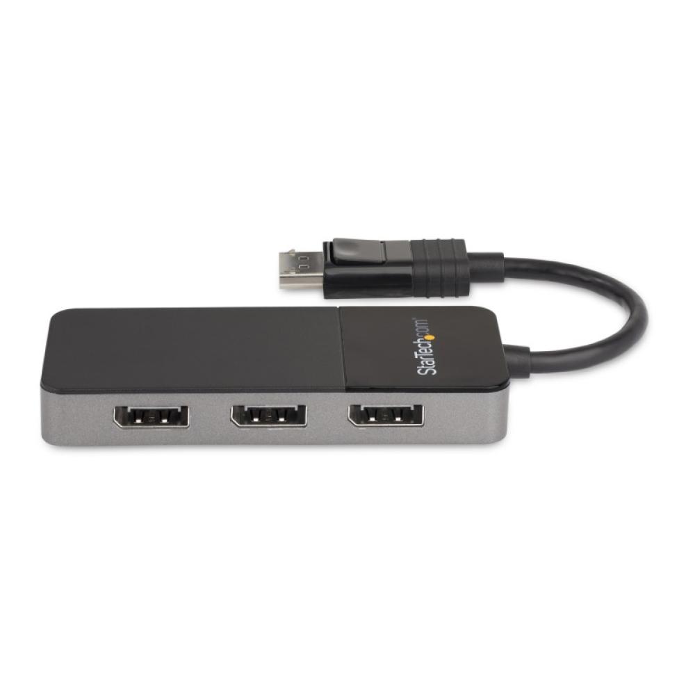 StarTech.com - Hub MST de 3 Puertos DisplayPort 1.4 - Divisor Splitter DP para 3 Monitores - Adaptador DisplayPort a 3x DisplayP