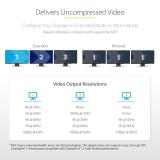 StarTech.com - Hub MST de 3 Puertos DisplayPort 1.4 - Divisor Splitter DP para 3 Monitores - Adaptador DisplayPort a 3x DisplayP