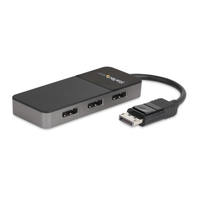 StarTech.com - Hub MST de 3 Puertos DisplayPort 1.4 - Divisor Splitter DP para 3 Monitores - Adaptador DisplayPort a 3x DisplayP