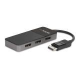 StarTech.com - Hub MST de 3 Puertos DisplayPort 1.4 - Divisor Splitter DP para 3 Monitores - Adaptador DisplayPort a 3x DisplayP