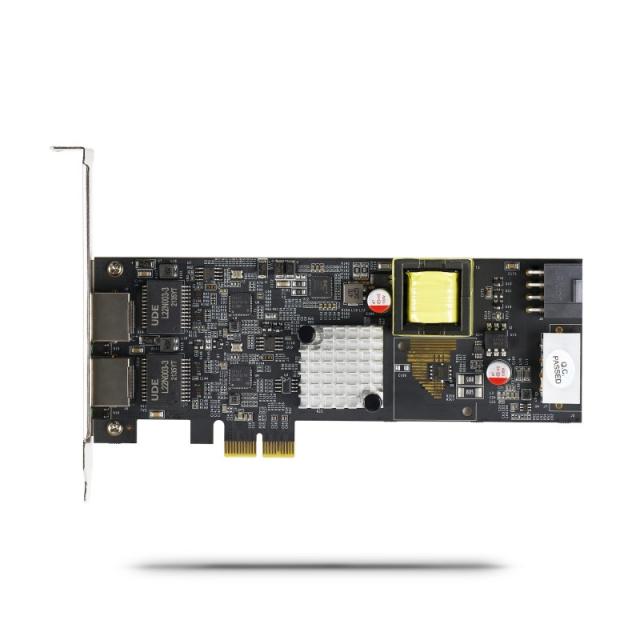StarTech.com - Tarjeta de Red Ethernet PCIe de 2 Puertos PoE de 2,5Gb - Tarjeta de Red NBASE-T - Adaptador LAN PCI Express - Int