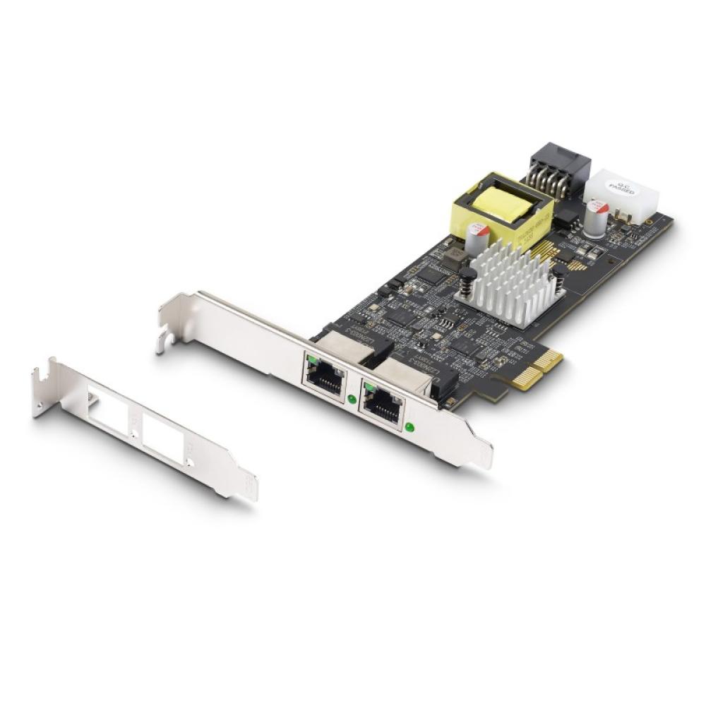StarTech.com - Tarjeta de Red Ethernet PCIe de 2 Puertos PoE de 2,5Gb - Tarjeta de Red NBASE-T - Adaptador LAN PCI Express - Int