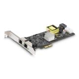StarTech.com - Tarjeta de Red Ethernet PCIe de 2 Puertos PoE de 2,5Gb - Tarjeta de Red NBASE-T - Adaptador LAN PCI Express - Int