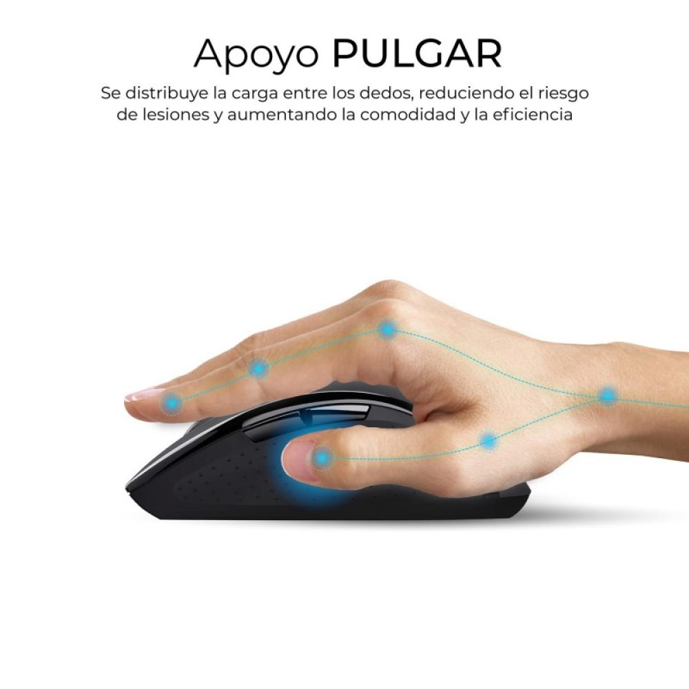 SUBBLIM - Teclado con ratón COMBO DUAL OFFICE PROWAVE BLACK