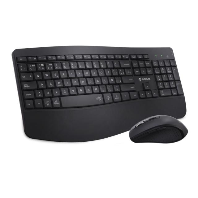 SUBBLIM - Teclado con ratón COMBO DUAL OFFICE PROWAVE BLACK