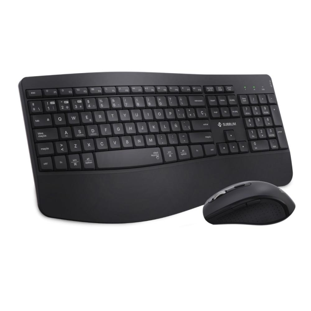 SUBBLIM - Teclado con ratón COMBO DUAL OFFICE PROWAVE BLACK