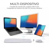 SUBBLIM - Teclado con ratón COMBO DUAL OFFICE PROWAVE WHITE