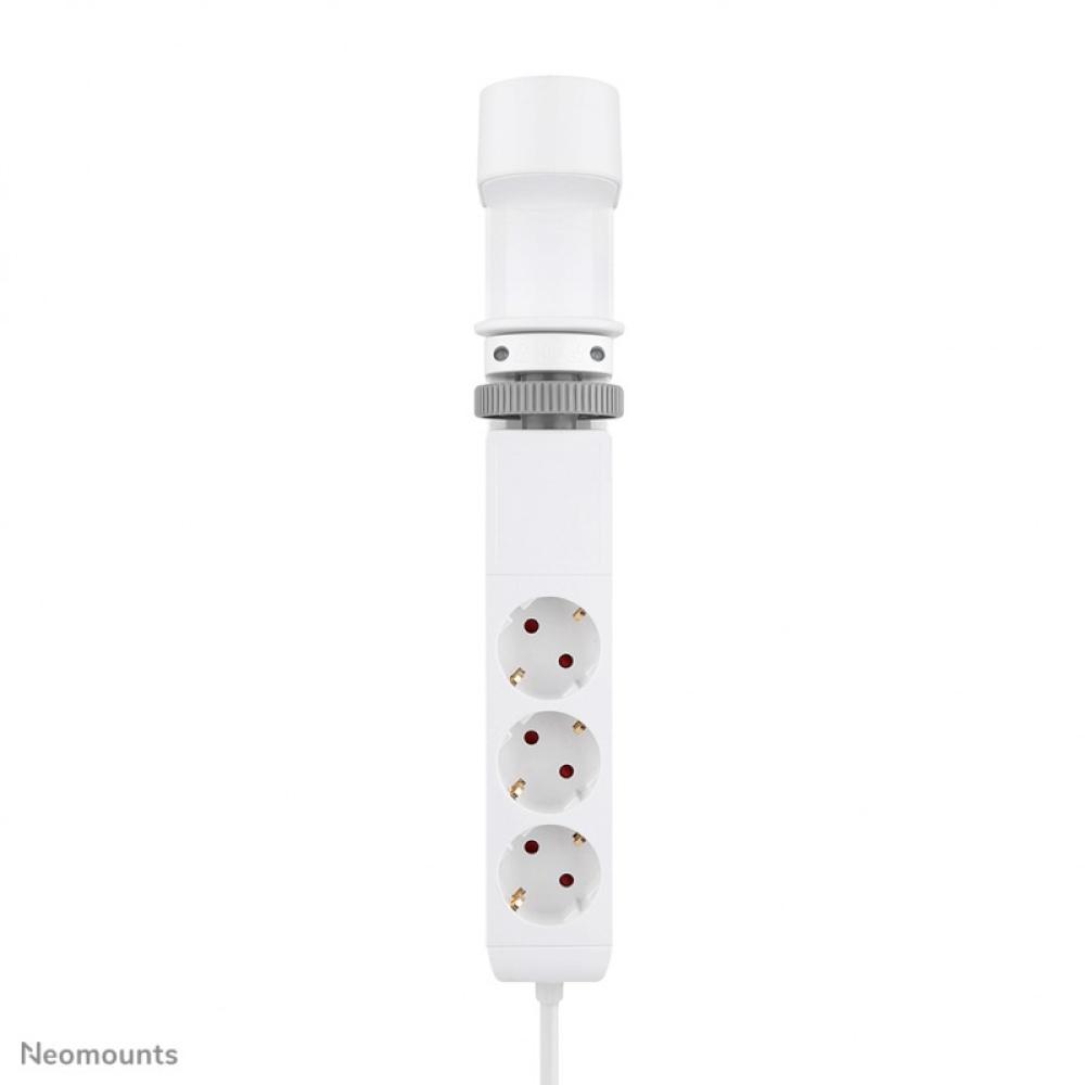 Neomounts - DS22-840WH6 Regleta de sobremesa con abrazadera y puertos USB-C y USB-A - carga rápida