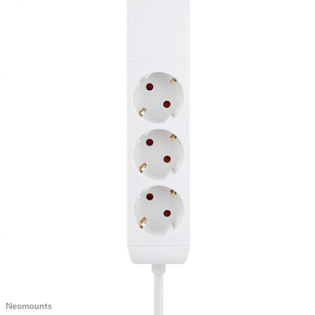 Neomounts - DS22-840WH6 Regleta de sobremesa con abrazadera y puertos USB-C y USB-A - carga rápida