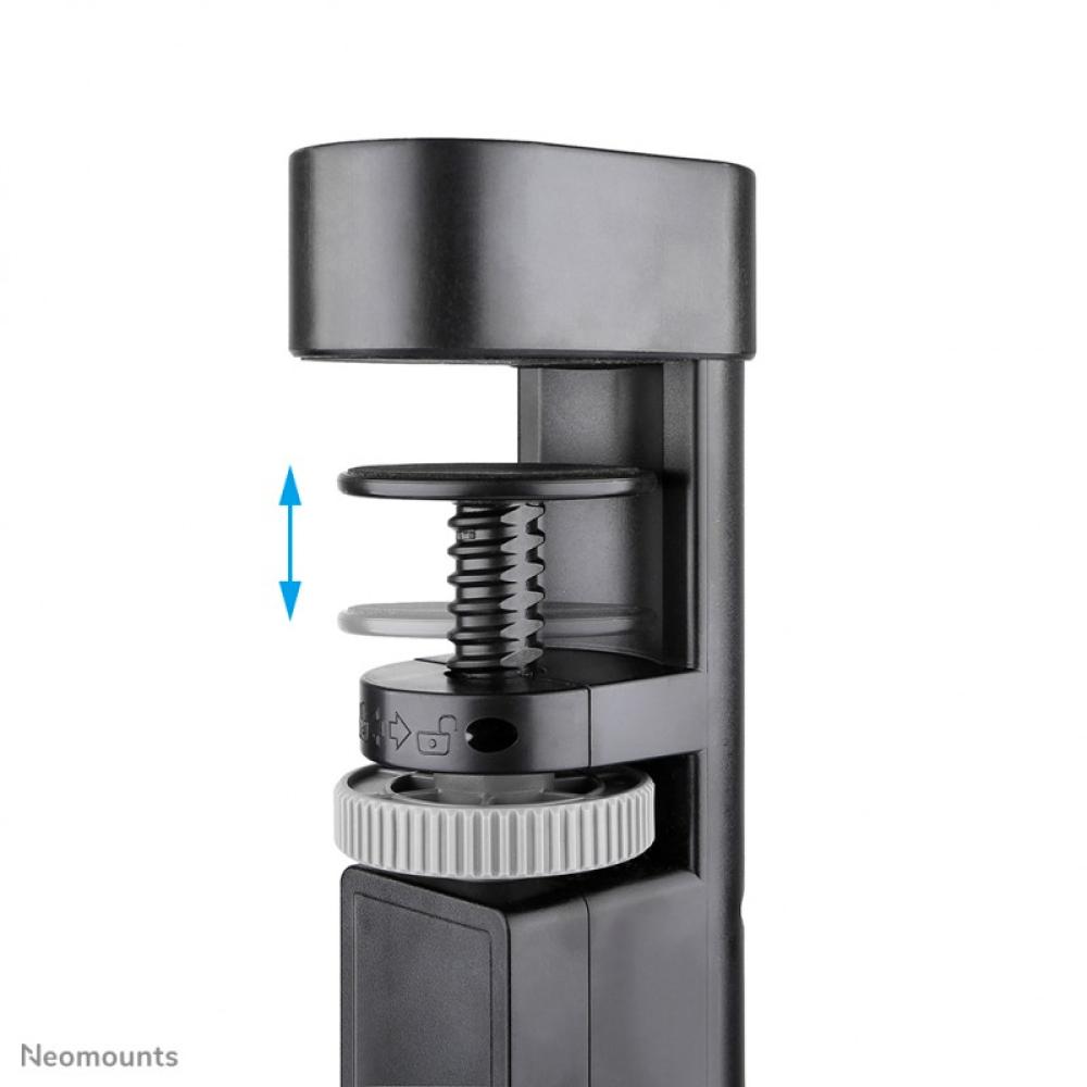 Neomounts - DS22-840BL6 Regleta de sobremesa con abrazadera y puertos USB-C y USB-A - carga rápida