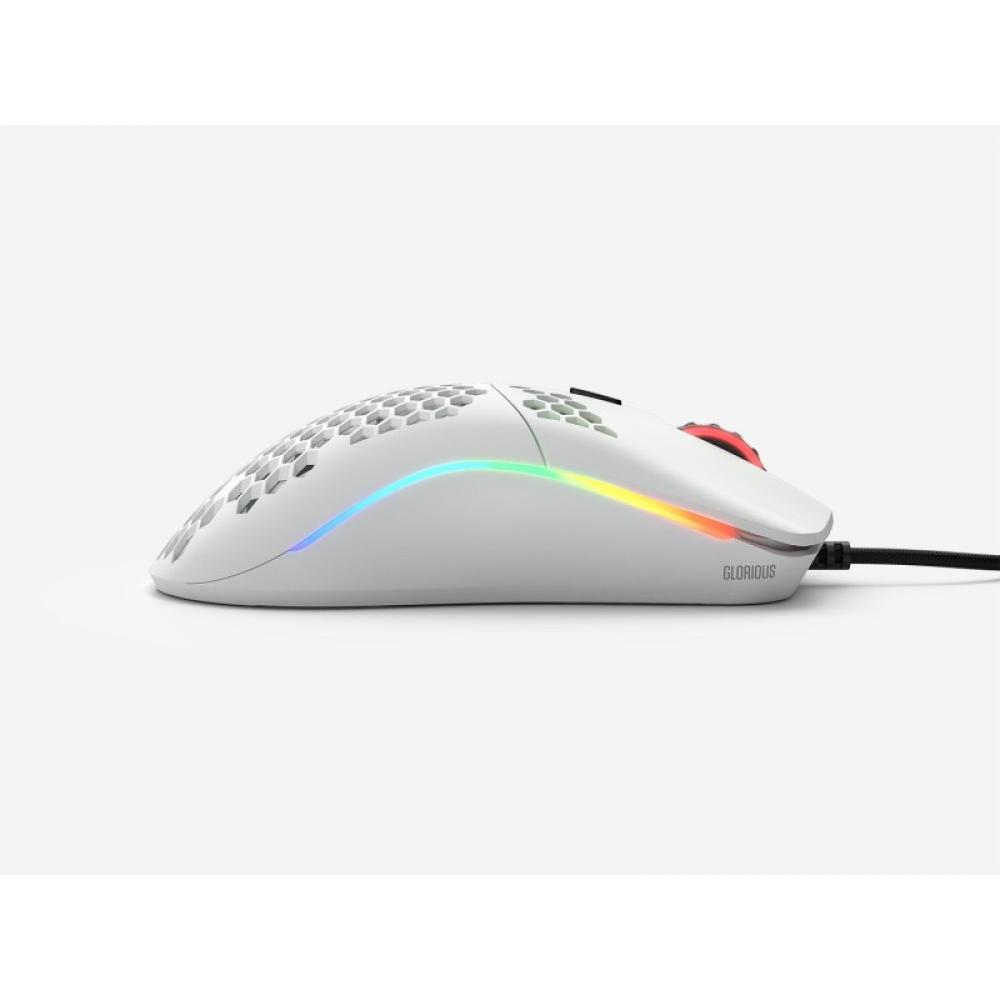Glorious Gaming - Model O- ratón Juego mano derecha USB tipo A Óptico 3200 DPI - GOM-WHITE