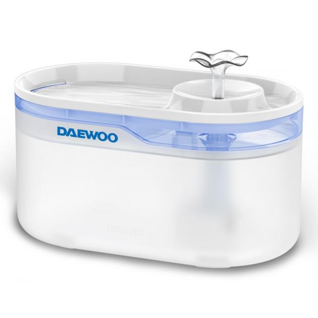 Daewoo - D-WF116 comedero y bebedero para perro y gato Acrilonitrilo butadieno estireno (ABS), Silicona Azul, Blanco Universal B